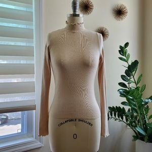 Mango Cream Turtleneck Top